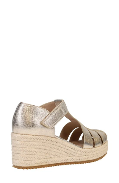 Shop Eileen Fisher Tilly Jute Wedge Fisherman Sandal In Platinum