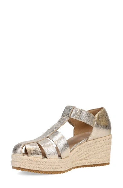 Shop Eileen Fisher Tilly Jute Wedge Fisherman Sandal In Platinum