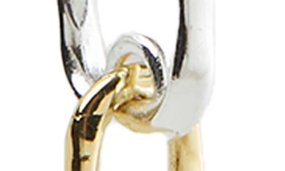 Shop Argento Vivo Sterling Silver Two-tone Link Drop Earrings In Gold/ Sil