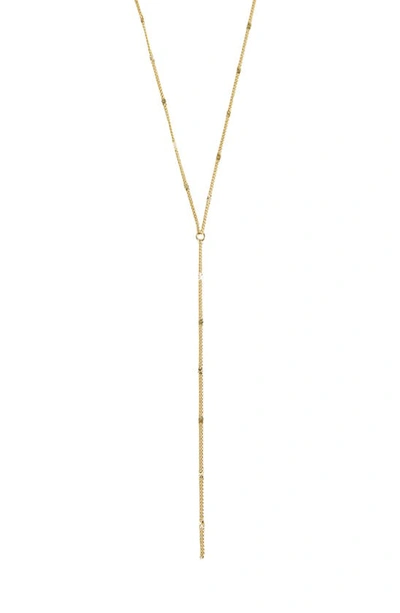Shop Argento Vivo Sterling Silver Coffee Bean Station Y-necklace In Gold