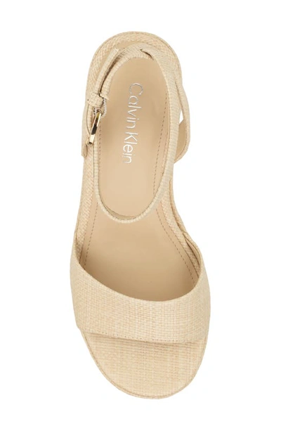 Shop Calvin Klein Summer Ankle Strap Sandal In Light Natural