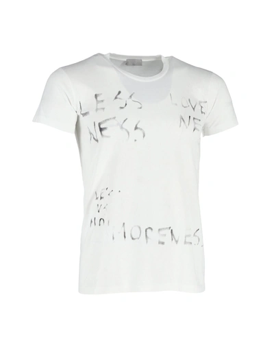 Shop Dior Statement Crewneck T-shirt In White Cotton