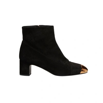 Shop Hermes Goatskin Permabrass Cap Toe Lindsay Ankle Boots In Black