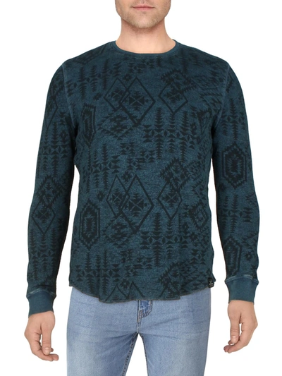 Shop Lucky Brand Mens Waffle Crewneck T-shirt In Multi