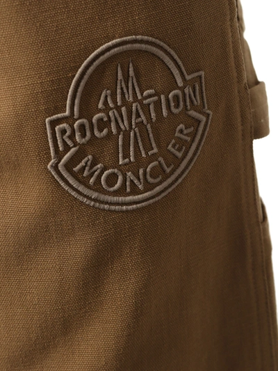 Shop Moncler Genius 4 Moncler Roc Nation Designed By Jay-z Cotton Cargo Trouser With Embroidered Logo