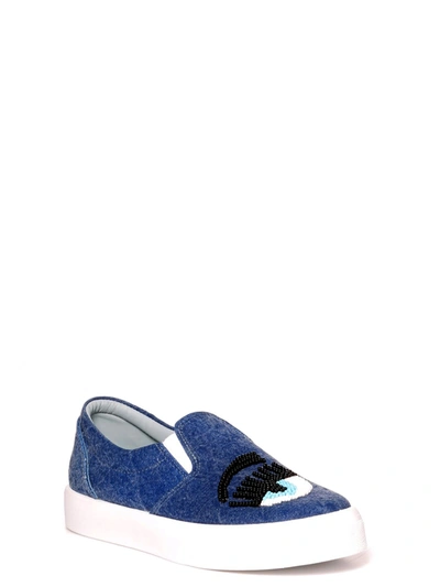 Shop Chiara Ferragni Beads Eye Denim Slip On