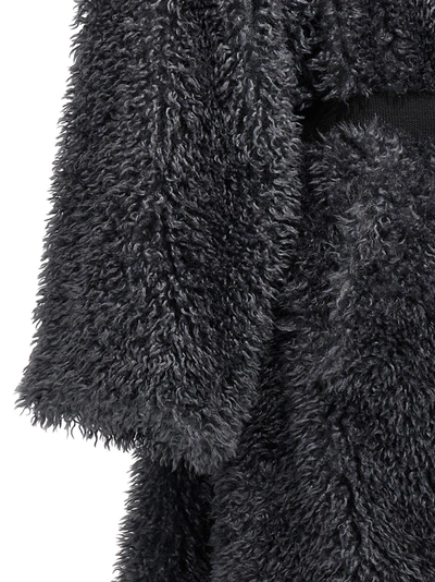 Shop Ermanno Scervino Belted Fake  Coat Fur Gray