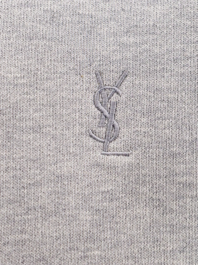 Shop Saint Laurent Biologic Cotton Sweatshirt With Embroidered Monogram