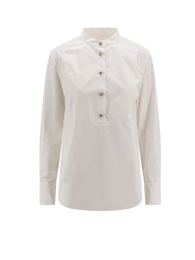 Shop Chloé Cotton Shirt With Metal Buttons