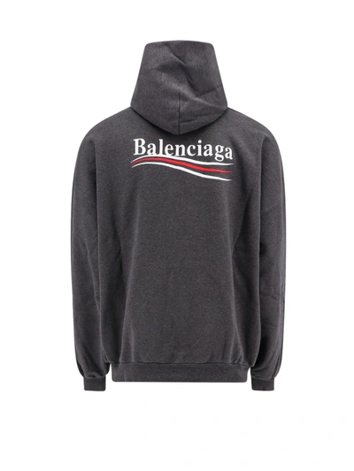 Shop Balenciaga Cotton Sweatshirt With Embroidered Logo On The Front