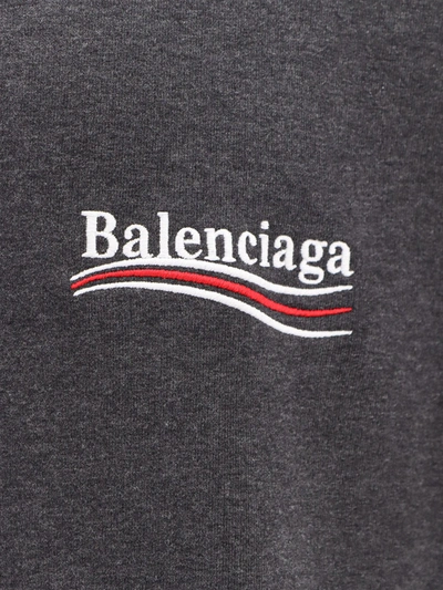 Shop Balenciaga Cotton Sweatshirt With Embroidered Logo On The Front