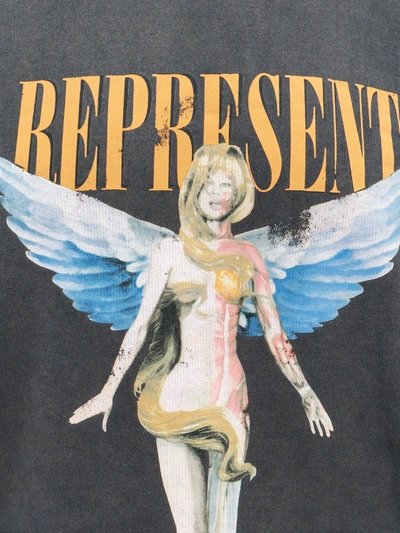 Shop Represent Cotton Sweatshirt With Reborn Print