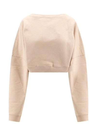 Shop Saint Laurent Crop Fit Biologic Cotton Sweatshirt