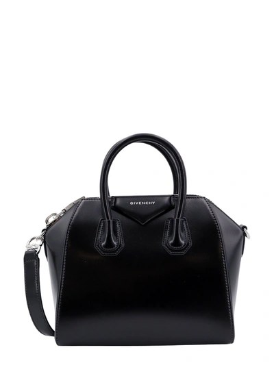 Shop Givenchy Leather Handbag With Logo On The Front