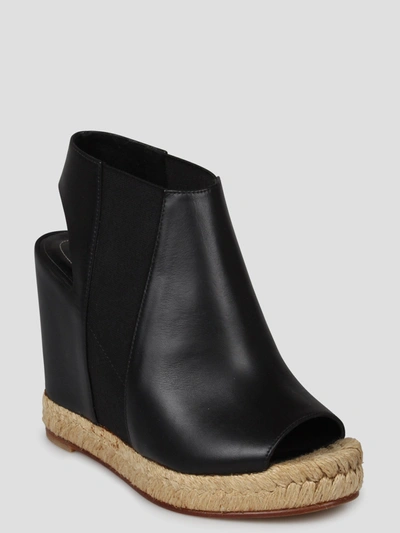 Shop Balenciaga Leather Wedge Sandal