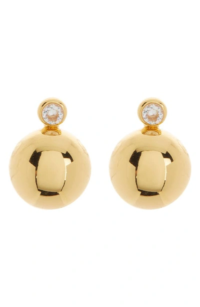 Shop Kate Spade Have A Ball Stud Earrings In Gold