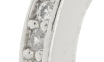 Kate Spade New York Crystal Stud & Huggie Earrings Set In Clear Silver
