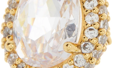 Kate Spade Saturday Pavè Halo Drop Earrings In Clear Gold