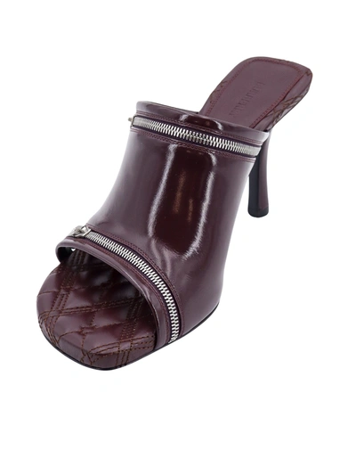 Shop Burberry Patent Leather Sandals