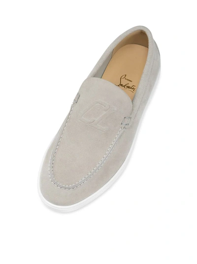 Shop Christian Louboutin Loafers Shoes In Nude & Neutrals
