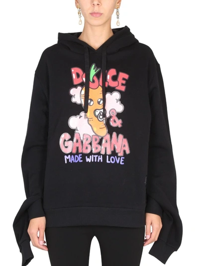 Shop Dolce & Gabbana Sweatshirt With Print By Giampiero D'alessandro In Black