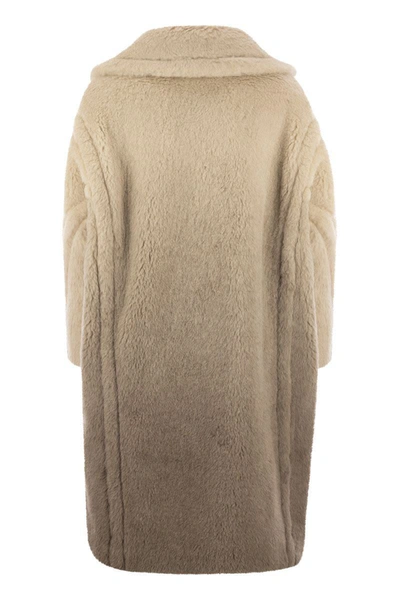 Shop Max Mara Cat - Teddy Bear Icon Coat In Wool And Alpaca In Sand