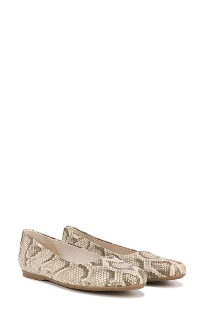 Shop Dr. Scholl's Wexley Snake Embossed Flat In Taupe