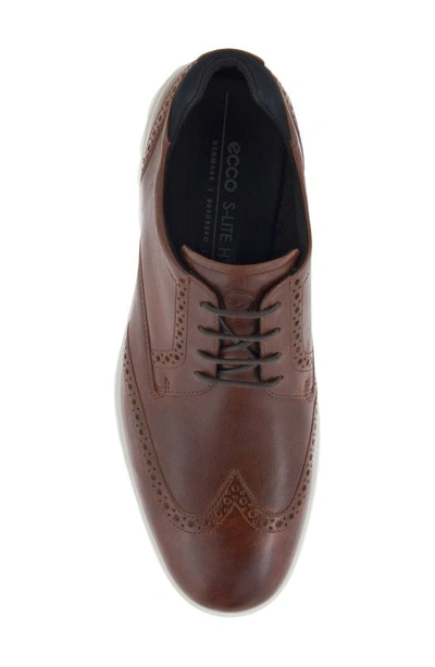 Shop Ecco S. Lite Hybrid Brogue Derby In Cognac