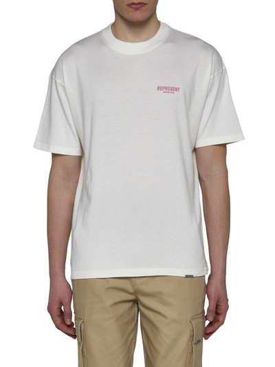 Shop Represent T-shirts And Polos In White & Bubblegum Pink