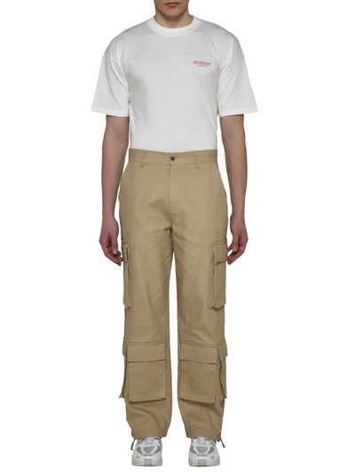 Represent Logo-plaque Cargo Trousers In Sandstone