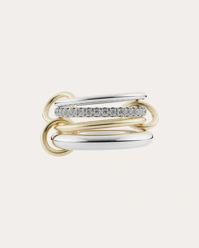Spinelli Kilcollin Women's Nimbus 18k Gold Sterling Silver And Diamond Linked Rings In Silver