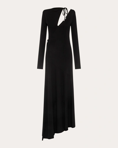 Shop Studio Amelia Women's Vamp Slashed Midi Dress In Black