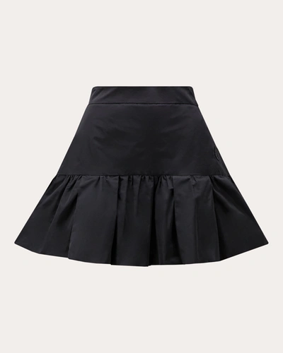 Shop Moncler Women's Taffeta Mini Skirt In Black