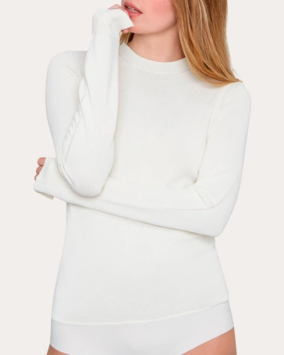 Shop Santicler Women's Amber Crewneck Bodysuit In White