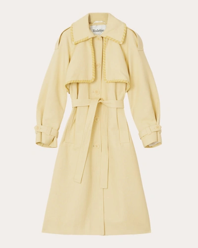 Shop Rodebjer Women's Allesia Trench Coat In Yellow