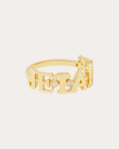 Shop Yvonne Léon Women's Diamond 'je T'aime' Ring In Gold