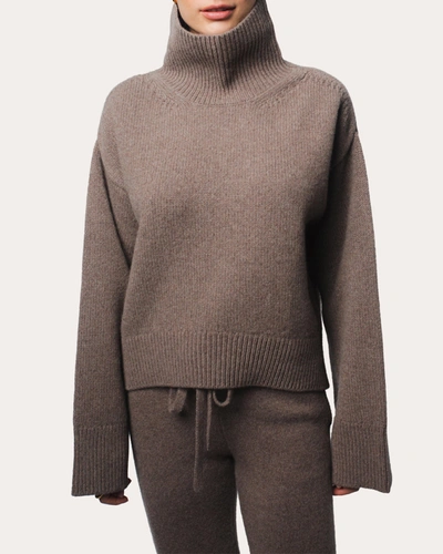 Shop Santicler Women's Cio Drop-shoulder Cashmere Pullover In Brown