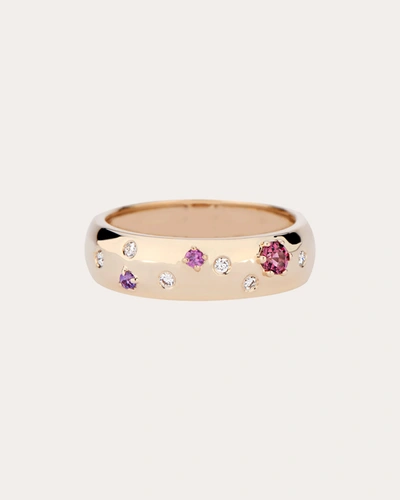 Shop Gigi Ferranti Women's Delicato Modern Classics Band Ring In Pink/purple/white