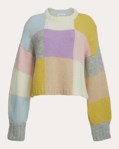 Shop Eleven Six Women's Avery Checkered Intarsia Sweater Wool In Multicolor