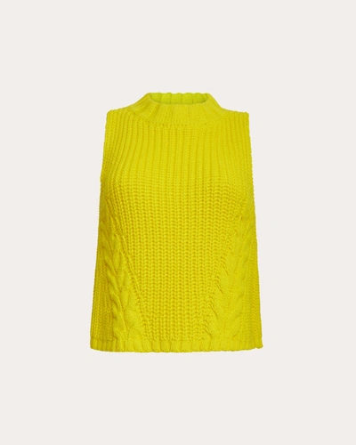 Shop Eleven Six Women's Lily Mock Neck Sweater Tank In Yellow