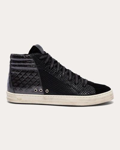 Shop P448 Women's Skate Cheope High-top Sneaker Suede/leather/rubber In Black