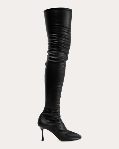 Shop Studio Amelia Women's Leather Spire Thigh-high 90 Boot In Black
