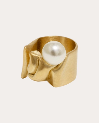 Shop Completedworks Women's Crumple Ring In Gold