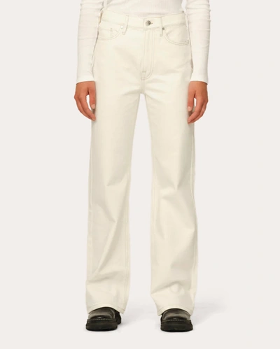 Shop Tomorrow Women's Brown Straight-leg Jeans In White