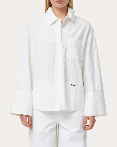 Shop Tomorrow Women's Jane Crisp Menswear Shirt In White