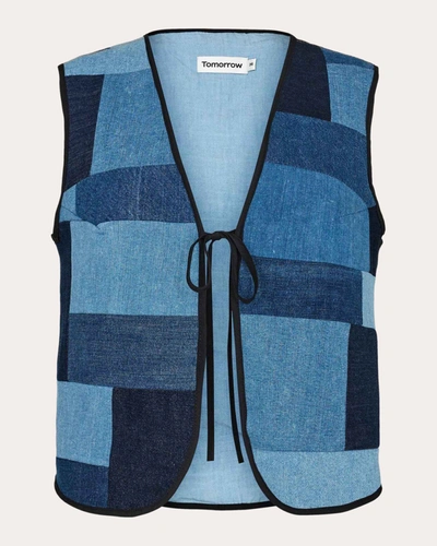 Shop Tomorrow Women's Arizona Patchwork Vest In Blue