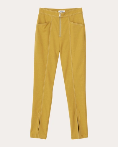 Shop Rodebjer Women's Yvonne Fitted Pants In Yellow