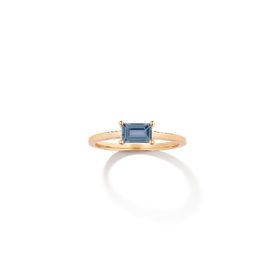 Shop Aurate New York Birthstone Baguette Ring (alexandrite) In Rose