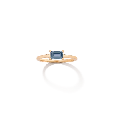 Aurate New York Birthstone Baguette Ring - Alexandrite In Rose
