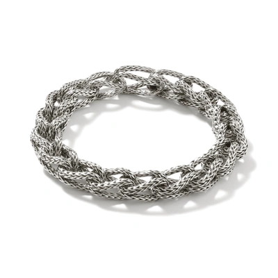 John Hardy Silver Chain Classic Asli Braided Link Bracelet In Gold